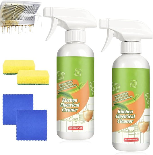 2PCS Kitchen Cleaner Remover Spray,Multifunctional Kitchen Appliance Cleaner,Kitchen Enzyme Cleaner,For Cooktop,Stove,Oven,Microwave & Oil Stains