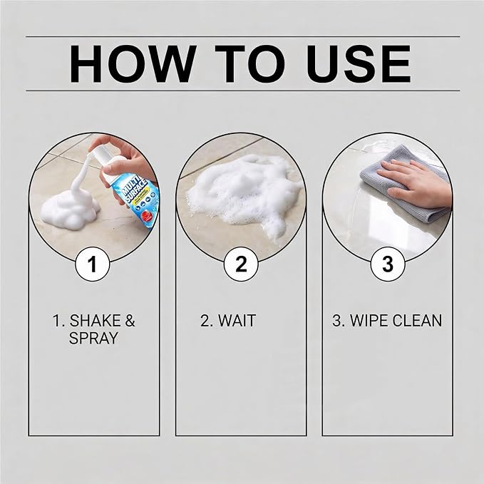 EaseHub Multi Enzyme Cleaner, Easehub Multi-Enzyme Foam Cleaner,Multi-Surface Foam Cleaner Spray for Kitchen, Upholstery, Carpet & Car Interior (2PC)