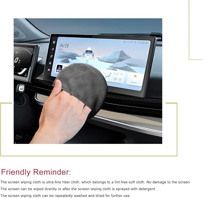 Car Screen Cleaner, 4.33"×4.33" Round Auto Touch Screen Cleaner Microfiber Cleaning Pad, Scratch-Free Microfiber Cleaning Wipe for Vehicle Dashboard LCD Display Laptop