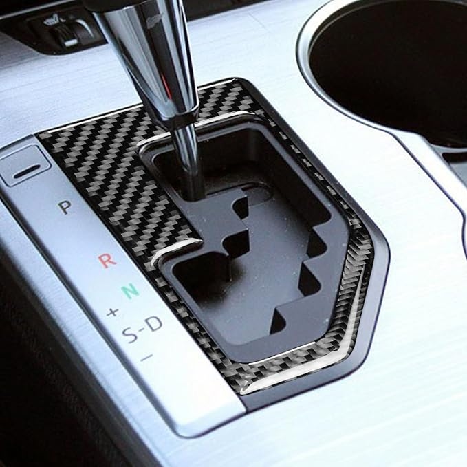 Real Carbon Fiber Trim for Toyota Camry Accessories | for 2012 2013 2014 Gear Shift Panel Sticker Interior Thick Overlay Decal