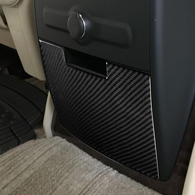 Fit for Cadillac Escalade ESV 2007-2014 / EXT Hybrid 2009-2013 | Real Carbon Fiber | Accessories | Rear Console Trim Set | Stickers | Anti-scratch