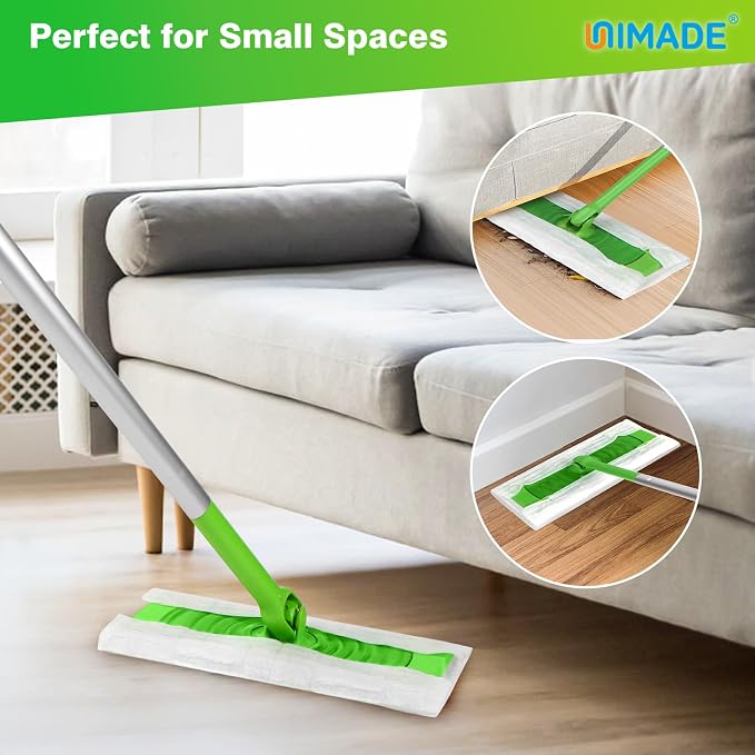 UNIMADE Dry Sweeping Cloths, 180 Count Mop Refills | Compatible with Swiffer Sweeper - Disposable Duster Refill Mops for Cleaning Hardwood Floor Dust
