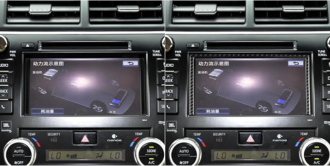Real Carbon Fiber Trim for Toyota Camry Accessories | for 2012 2013 2014 Center Control Screen Sticker Interior Thick Overlay Decal