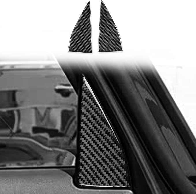 Real Carbon Fiber Rear Stickers Fit for Audi A3 8Y S3 2021-2025 | Rear Window Pillar Trim Decorations | Accessories | Self-adhesive