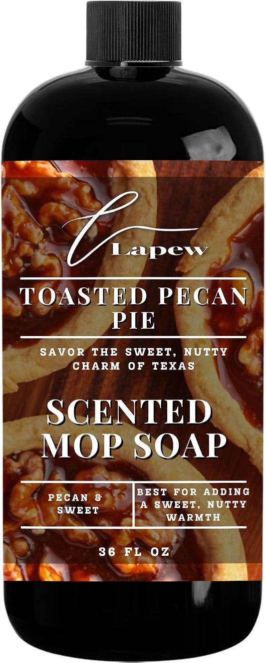 Lapew Toasted Pecan Pie Scented Mop Soap - Luxury Floor Cleaner Concentrate for Mopping Tile, Laminate, Vinyl & Hardwood | Streak-Free, Low-Foam | 36 oz