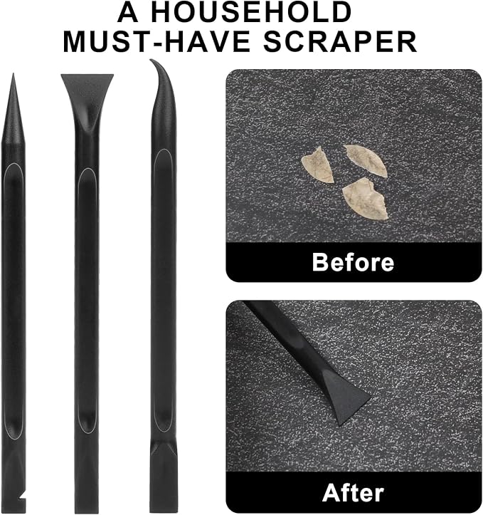 Crevice Cleaning Tool, 9 PCS Carbon Fiber Plastic Scraper Tool Car Detailing Brush Set Non-scratch Multi-purpose Scraper for Clean Small Narrow Spaces and Gaps, Remove Stickers Labels Oil Stains Dirt
