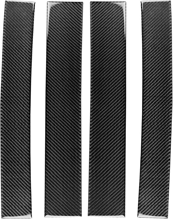 Fit for Cadillac Escalade ESV 2007-2014 / EXT Hybrid 2009-2013 | Real Soft Carbon Fiber | B-Pillar Cover Door Window | Stickers | Self-adhesive