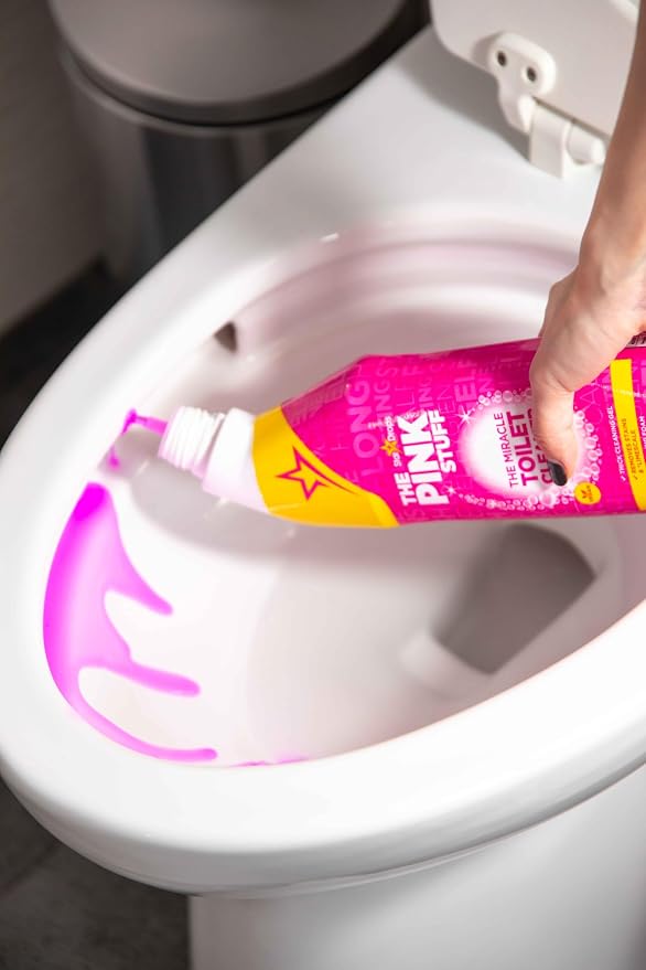 The Pink Stuff Miracle Toilet Cleaner, Powerful Stain-Removing Gel, 25 Fl Oz