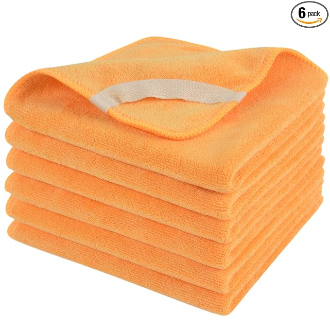 SINLAND Microfiber Facial Cloths Fast Drying Washcloth 12inch x 12inch Absorbent Face Wash Cloth Soft Makeup Remover Cloths