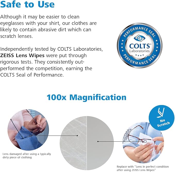 Zeiss Pre-Moistened Lens Cleaning Wipes, 400 count (Pack of 2)