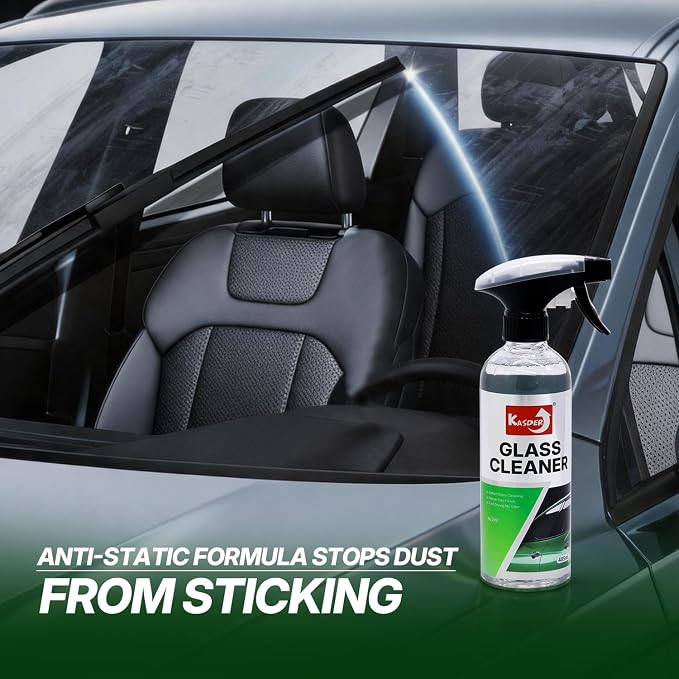 Auto Glass Cleaner Spray, Ammonia-Free Streak-Free Window Cleaner, Oil Film Bug Grime Remover, Safe for Tinted Windshield, Car Mirror Navigation Screen for Truck RV Motorcycle