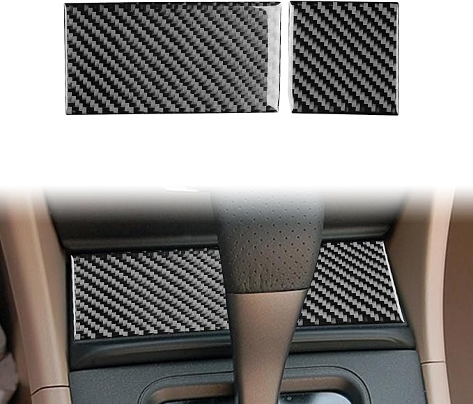 Real Carbon Fiber Trim for Honda Accord Accessories | for 2003 2004 2005 2006 2007，Dash Central Console Lower Cover，Thick Overlay Sticker Decal