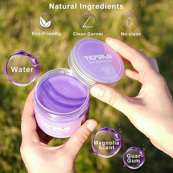TICARVE 2Pack Cleaning Gel for Car Putty Car Vent Cleaner Cleaning Putty Gel Auto Tools Car Interior Cleaner Dust Mud for Cars and Keyboard Cleaner Slime Purple (320g/11.2oz) | Car Interior Cleaner Dust Mud For Cars Detailing Tools Cleaner Slime Keyboa...