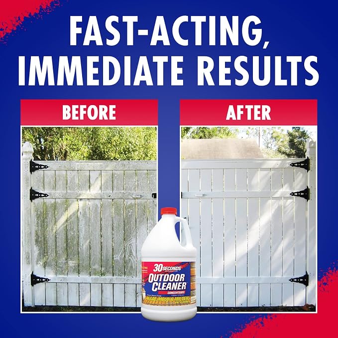 30 SECONDS Outdoor Mold & Mildew Cleaner & Stain Remover Concentrate | 128 fl. oz. | 2 Pack