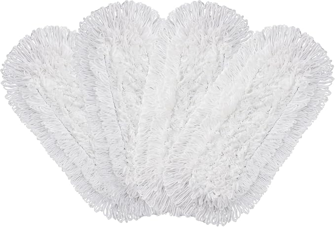 CLEANHOME Microfiber Mop Pads 4 Pieces for Floor Cleaning | Fit CLEANHOME Dust Mop: B09PBPGSJ3, Full Polyester Microfiber Replacement Pads