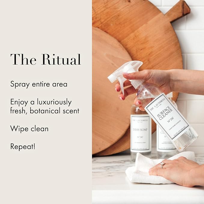 The Laundress Surface Cleaner, No. 247 Scented; Safe for Granite, Marble, Porcelain, & Wood; Bio-Based Ingredients; 15.5 Fl OZ, (Pack of 2)