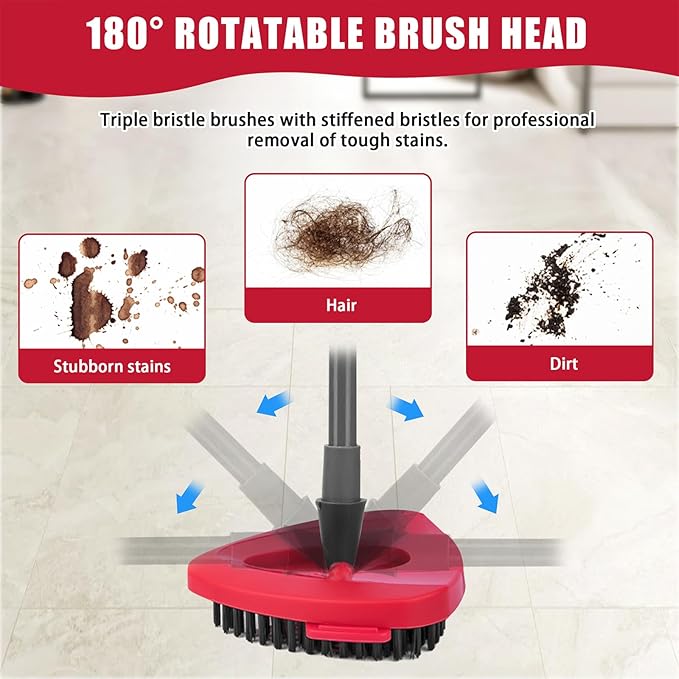 1 Pack Scrub Brush Replacement Head for O Cedar EasyWrin Spin Mop 1 Tank System, Spin Mop Replace Head Base, Shower Floor Scrubber, Hard Bristle Cleaning Brush for Bathroom Kitchen Wall Tile