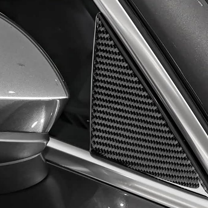 Real Carbon Fiber A-Pillar Stickers Fit for Audi A3 8Y S3 2021-2025 | Trim A-Pillar Cover Decorations | Accessories | Thick Overlay | Anti-scratch