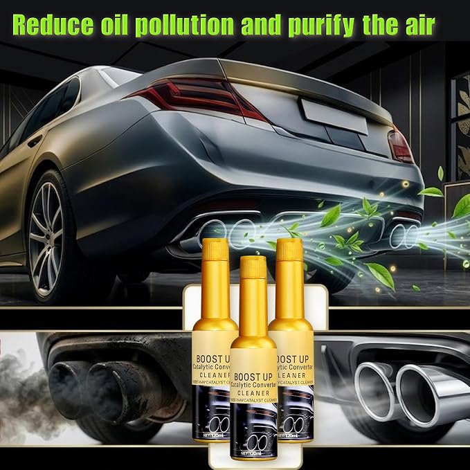 Catalytic Convertor Cleaner, Auto Parts Engine, Catalytic Converter Cleaner, Exhaust System Pipe Carbon Removal Cleaner Treatment Additive Oil, Fuel Injector Cleaner Oil Additive (2Pcs*120ml)