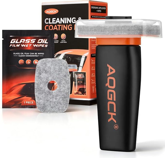 Windshield Cleaner Kit – Ceramic Coating & Rain Repellent | Ceramic coating & rain repellent windshield cleaner kit w/ oil film remover – streak-free for cars trucks SUVs & home glass