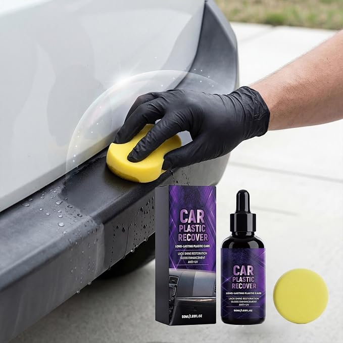 Black Trim Restorer 50ml High Gloss Long Lasting Fast Acting | Car Exterior Trim Restorer Polishing Agent for Detailing Maintenance Care Restoration Exterior Dashboard Headlight