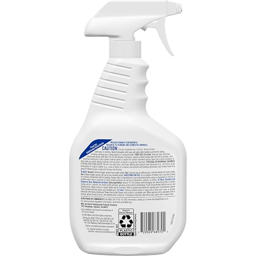 Clorox Healthcare Bleach Germicidal Cleaner Spray, 32 Fluid Ounces (Package May Vary)