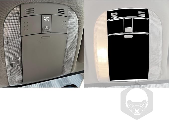 Glossy Bright Piano Black Car Front Reading Light Panel Slide Open/TILT UP Control Switch Sticker Interior Trim Compatible with Toyota Corolla 2009 2010 2011 2012 2013 Auto Trim Accessories