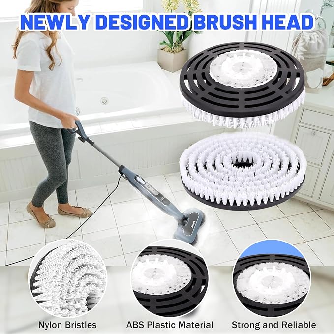 Upgraded Steam Mop Pads for Shark S7000 Series - Replacement Brush Heads with Scrubbing Bristles | Deep Cleans Hardwood, Tile, Laminate Floors | Compatible with S8201/S8001/S7201 Models-2 Pack