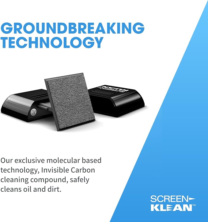 ScreenKlean Tablet Screen Cleaner - Compatible with iPad, Android & Amazon Tablet - with Carbon Microfiber Tech-Injected Black-1 Count (Pack of 1)