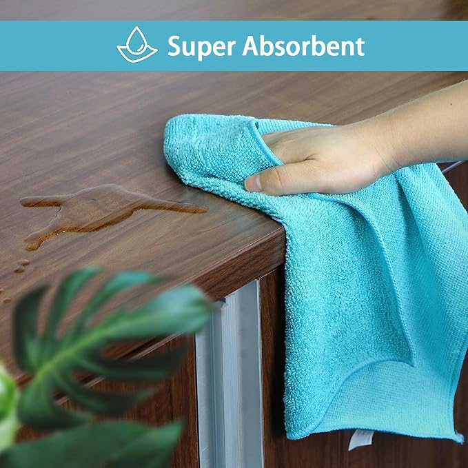HOMEXCEL Microfiber Cleaning Cloth 600 Pack, Microfiber Towel for Cars, Lint Free, Scratch-Free, Highly Absorbent, and Cleaning Rags for House, Window and Glass, Cars, TV Screen 11.5 X11.5 inch