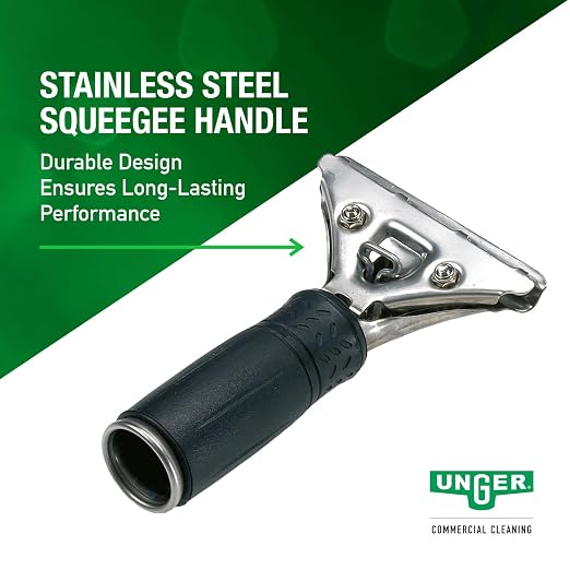 UNGER Commercial Window Cleaning Kit - Heavy Duty StripWasher Set PWK00 | Equipped with squeegees, a durable scraper, sponge, and extendable 8' telescopic pole; High-Performance Cleaning