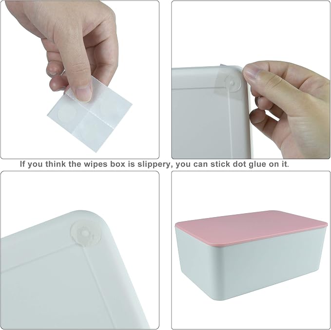 Diaper Wipes Dispenser, Tissue Storage Box Case, Wet Wipe Dispenser Holder | Refillable Wipe Container, Wipe Holder for Baby & Adult, Keeps Wipes Clean, Non-Slip, Easy Pull Wipes Pouch Case