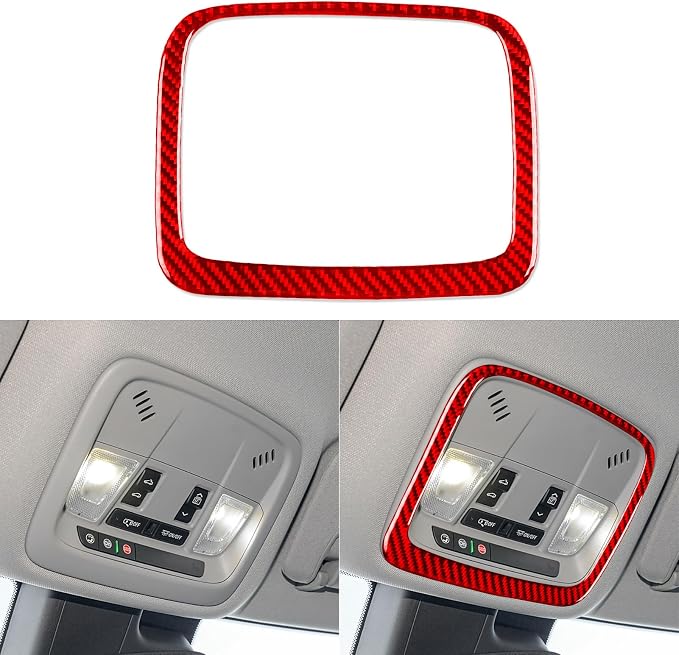 Real Carbon Fiber Trim for Chevy Malibu 9th Gen Accessories | for 2016-2024 Roof Reading Light Panel Frame Sticker Interior Thick Overlay Decal
