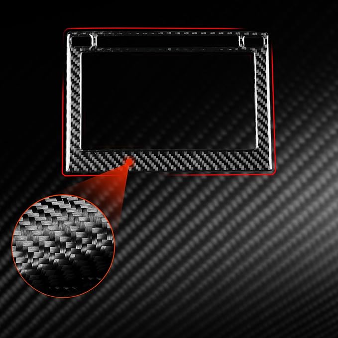 Real Carbon Fiber Trim for Toyota Camry Accessories | for 2012 2013 2014 Dashboard GPS Navigatiion Display Screen Panel Frame Sticker Interior Thick Overlay Decal