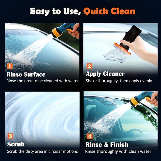 2pcs Car Glass Oil Film Remover,Glass Emulsion Cleaner,Roll-On Glass Compound with Cleaning Board,Restores Windshield Clarity for Safe Driving(2 pcs)