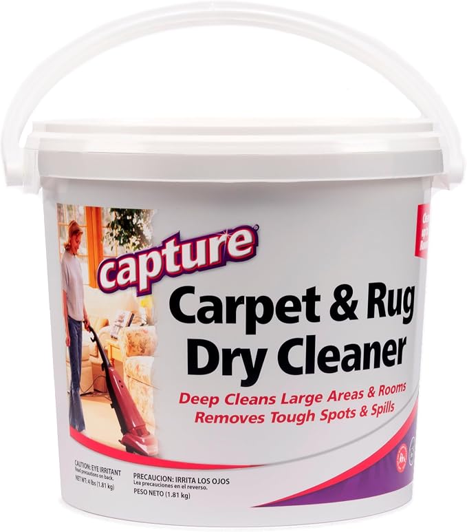 Capture Carpet & Rug Dry Cleaner: Carpet Deodorizer & Freshener Powder - Pet Odor Eliminator - Spot & Stain Remover - Fresh Natural Scent - Carpet Cleaner Powder - Dry Rug Powder Cleaner (4 lb)
