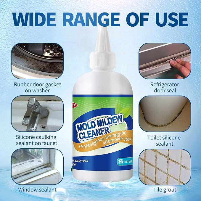 GELIVABLE Mold Remover Gel - Effective Mold Cleaner for Household Shower, Kitchen Sinks, Walls, Tiles, Grout, Bathrooms, Washing Machine and Refrigerator Strips - 15 Fl.Oz