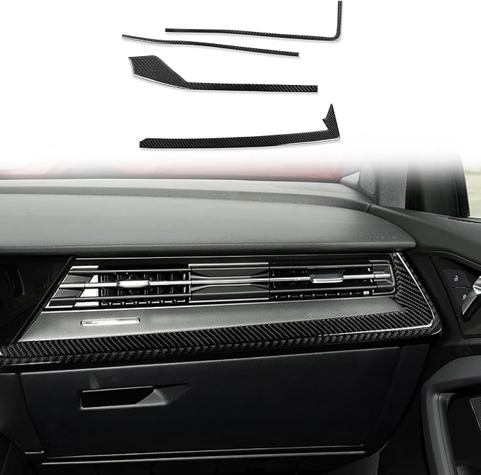Carbon Fiber Center Console Decals Fit for Audi A3 8Y S3 2021-2025 | Center Console Trim Passenger Dash Cover | Accessories | Anti-scratch | Self-adhesive