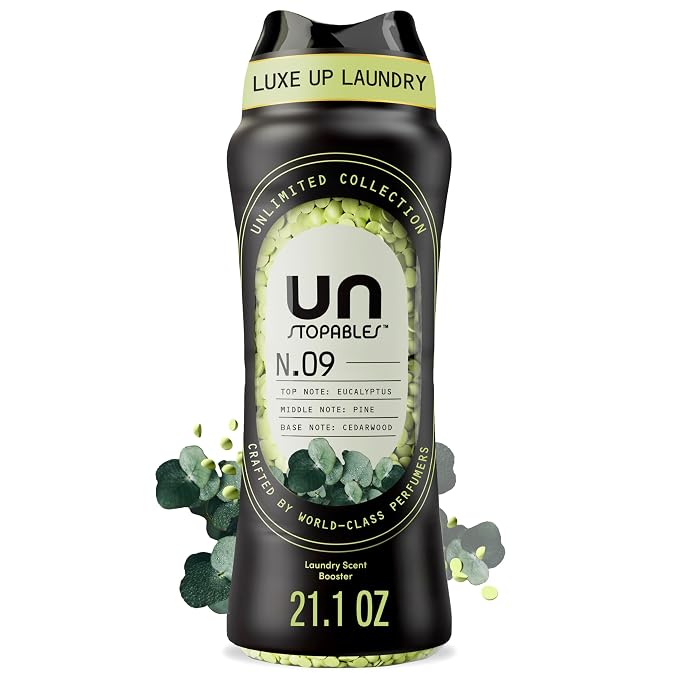 Downy Unstopables Unlimited Collection In-Wash Laundry Scent Booster Beads, No. 09, Fine Fragrance, Long-Lasting Fresh Scent Beads, 21.1 oz