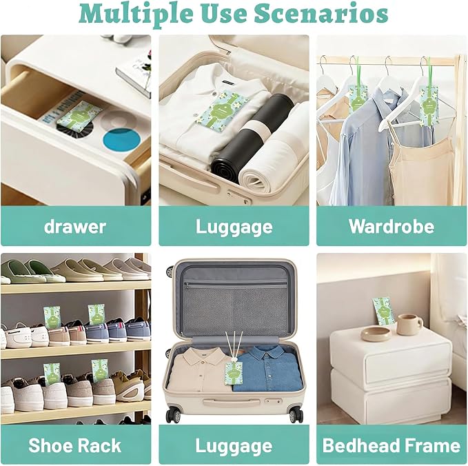STRN Scented Sachets for Drawer and Closet, Jasmine Scent 14 Pack for Home | Long-Lasting Sachets, Small Space Air Freshener for Wardrobes