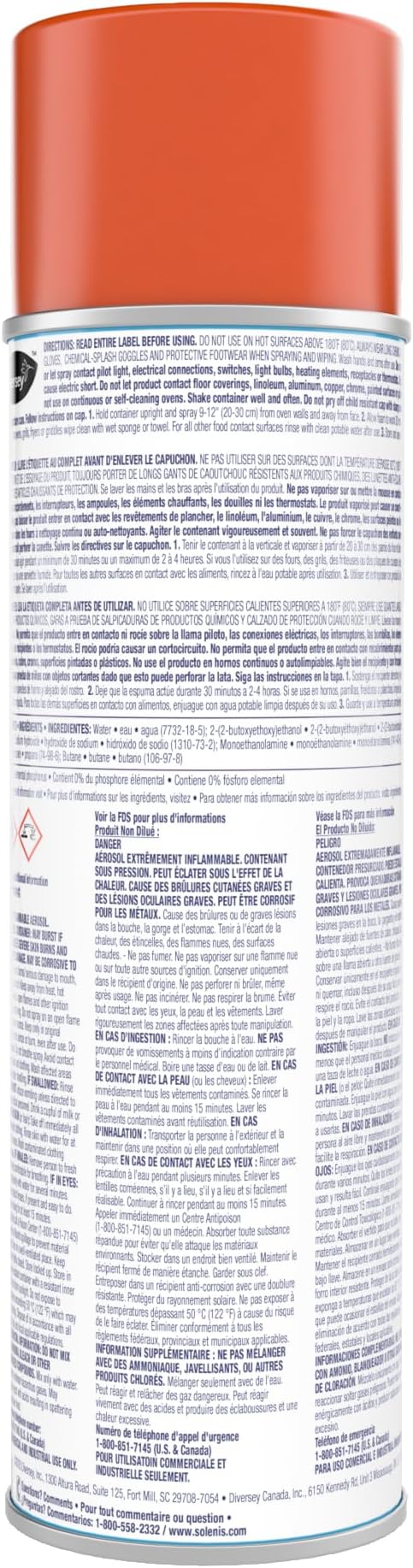 Diversey Break-Up Oven & Grill Cleaner, Aerosol Spray, 19 oz