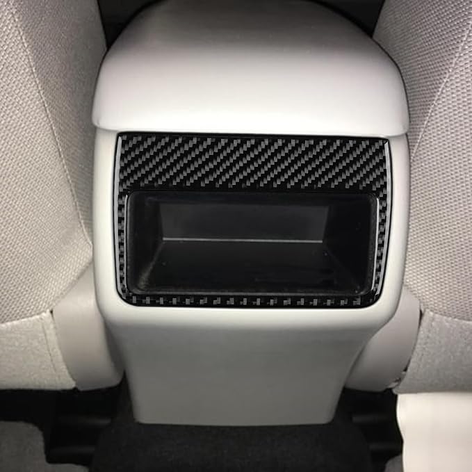 Real Carbon Fiber Trim for Toyota Camry Accessories | for 2012 2013 2014 Rear Row Air Vent Wind Outlet Decoration Panel Frame Sticker Interior Thick Overlay Decal