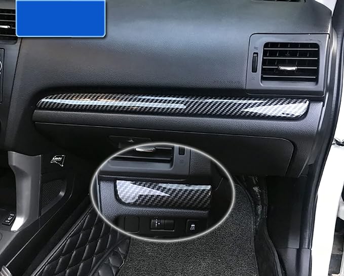 HIGH FLYING for Subaru WRX STI 2015-2021, XV Crosstrek 13-17 Car Accessories Center Console Dashboard Strip Decor Cover Trim ABS Carbon Fiber Grain 2pcs (Not Fit RHD)