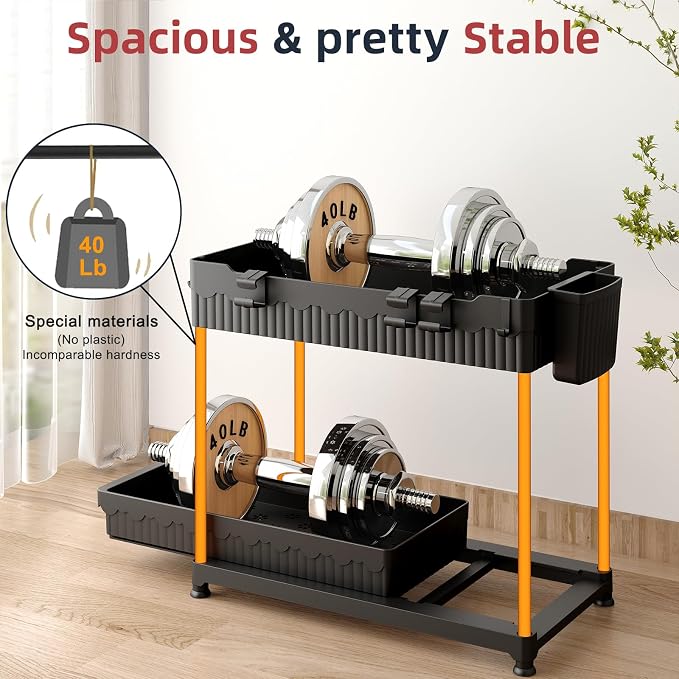 Sevenblue 4-Pack 2-Tier Under Sink Organizer with Pull Out Drawers | Multi-use kitchen & bathroom storage. Includes hanging hooks and cups. Black, space-saving cabinet design. 14.8 Inch