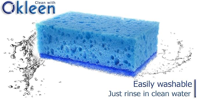 Blue Multi Use Scrub Sponges. Made in Europe. 9 Pack