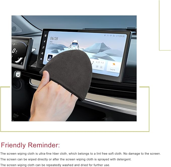 Car Screen Cleaner, 4.72"×3.94" Triangle Auto Touch Screen Cleaner Microfiber Cleaning Pad, Scratch-Free Microfiber Cleaning Wipe for Vehicle Dashboard LCD Display Laptop