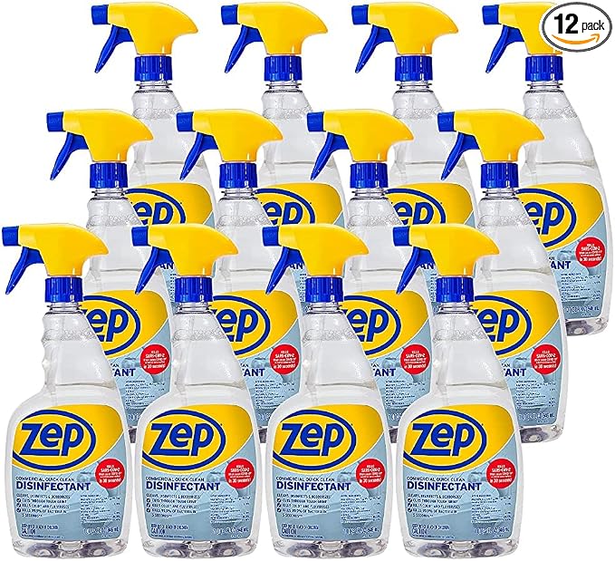 Zep Quick Clean Disinfectant 32 oz. Kills 99.9% of Bacteria in 5 Seconds (ZUQCD32)