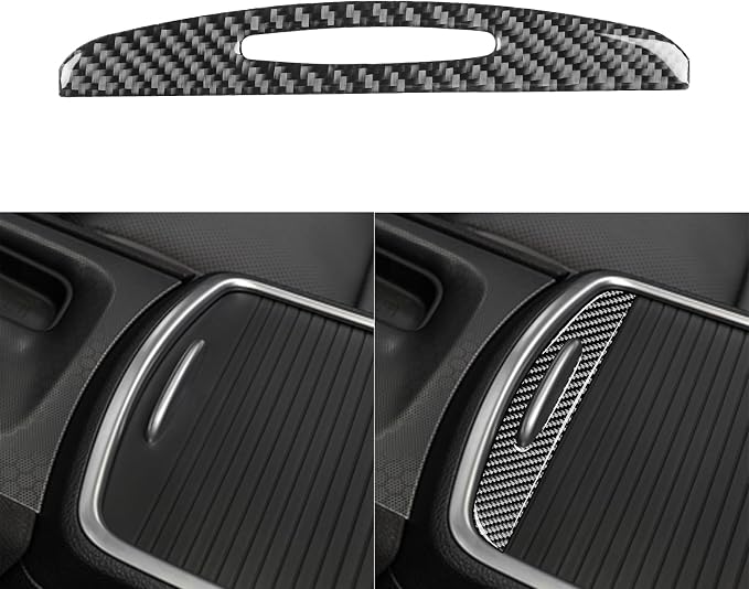 Real Carbon Fiber Trim for Dodge Charger Chrysler 300 Accessories | for Charger 2011+ Chrysler 300 2011-2023 Cup Holder Lid Push Handle Sticker Interior Thick Overlay Decal