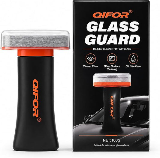 QIFOR Oil Film Remover for Car Windshields and Windows | Automotive Glass Cleaner for Oil Residue & Road Grime, Improves Visibility & Safe Driving (1 PCS)