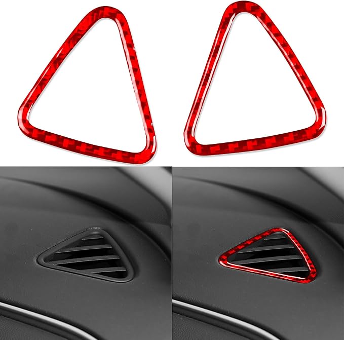 Real Carbon Fiber Trim for Chevy Malibu 9th Gen Accessories | for 2016-2024 Dashboard Air Outlet Wind Vent Frame Sticker Interior Thick Overlay Decal